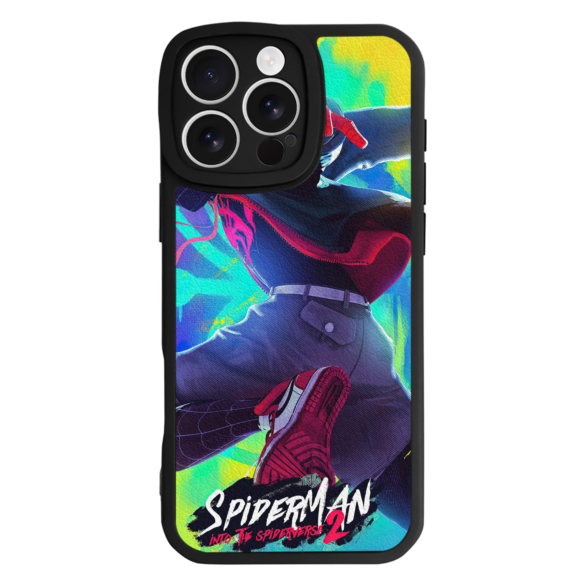 （画像用） Spider Man スパイダーマン 【iPhone 16シリーズ対応】シリコンスマホケース（レザー調） 材質：シリコン